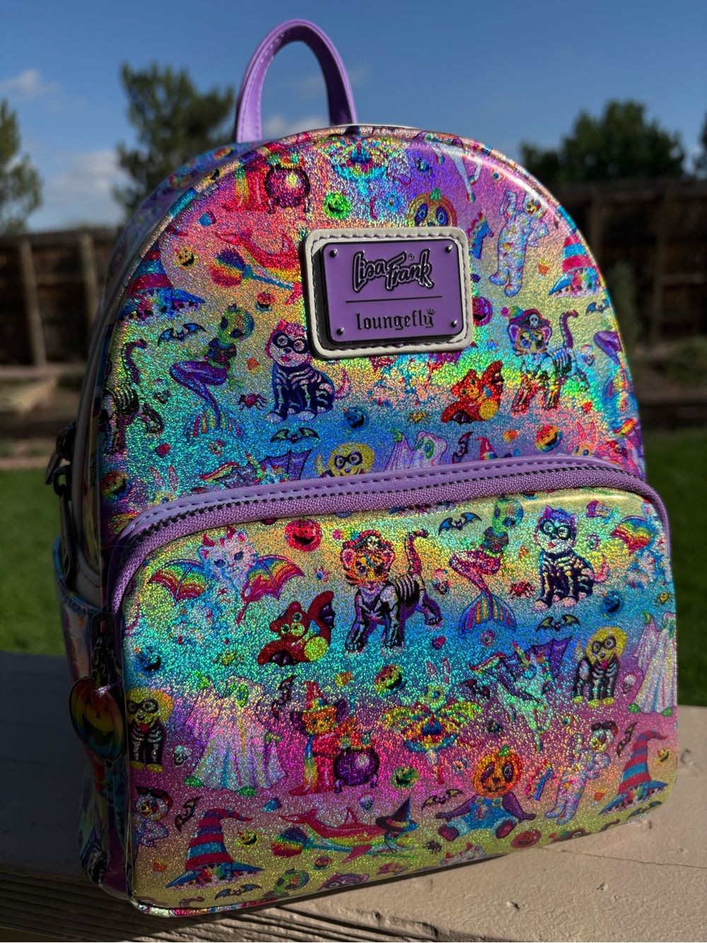 Loungefly x Lisa Frank Halloween Mini Backpack